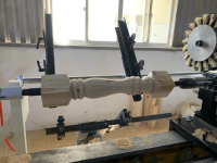 Máy tiện gỗ chà nhám CNC Woodmaster tự động nạp phôi 5784