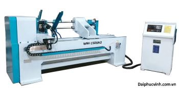 Máy tiện gỗ CNC 2 trục nạp phôi làm việc đồng thời